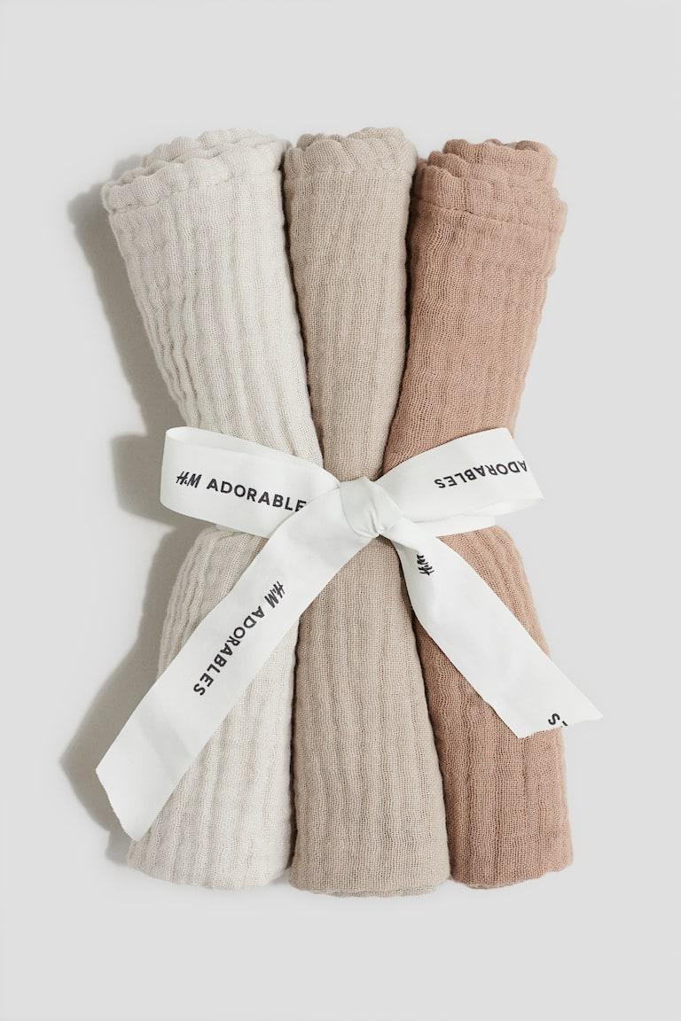 H&M 3er-Pack Kleine Musselintücher