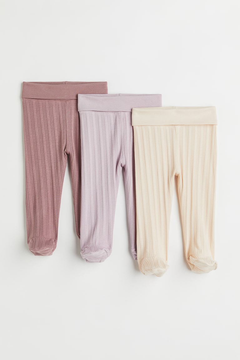 H&M 3er-Pack Leggings mit Umschlagbund