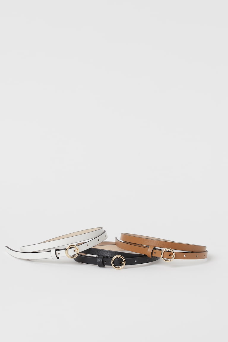 H&M 3er-Pack Schmale Gürtel