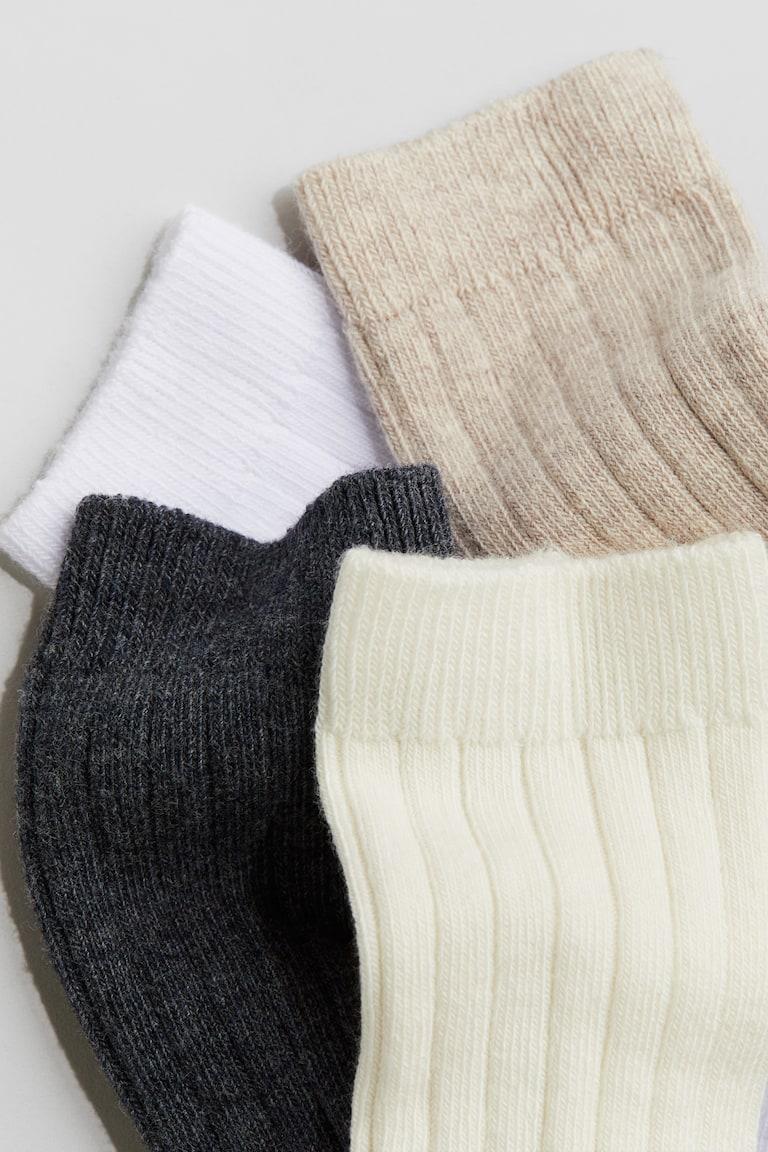 H&M 4er-Pack Gerippte Socken