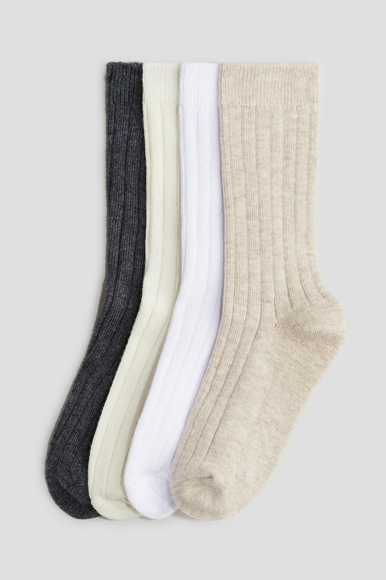 H&M 4er-Pack Gerippte Socken