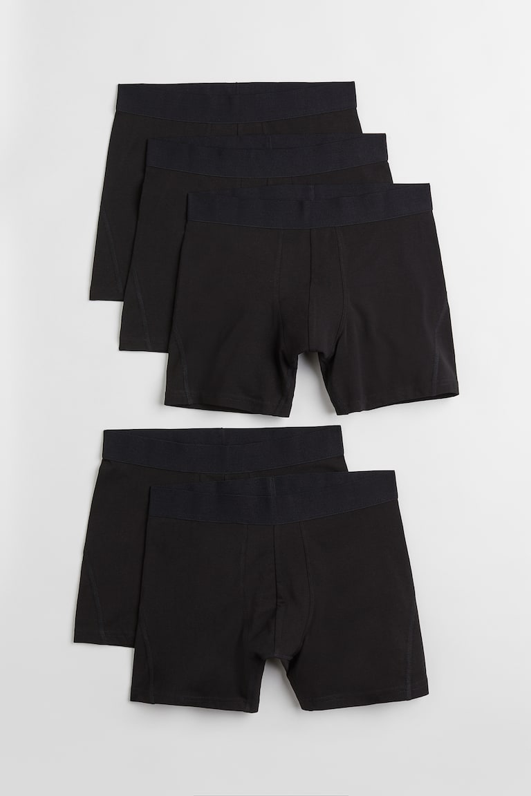 H&M 5er-Pack Halblange Trunks Mit Lycra®