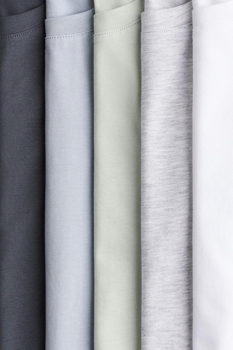 H&M 5er-Pack Shirts Aus Baumwolljersey