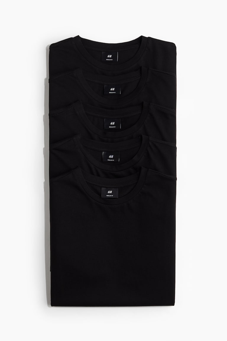 H&M 5er-Pack T-Shirts in Regular Fit