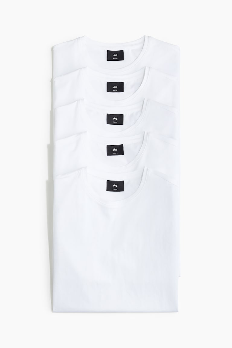 H&M 5er-Pack T-Shirts In Slim Fit