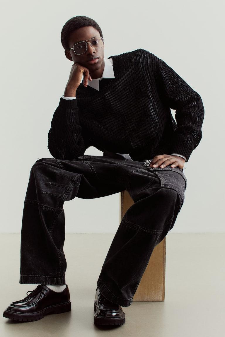 H&M Ajourstrick-Pullover In Loose Fit