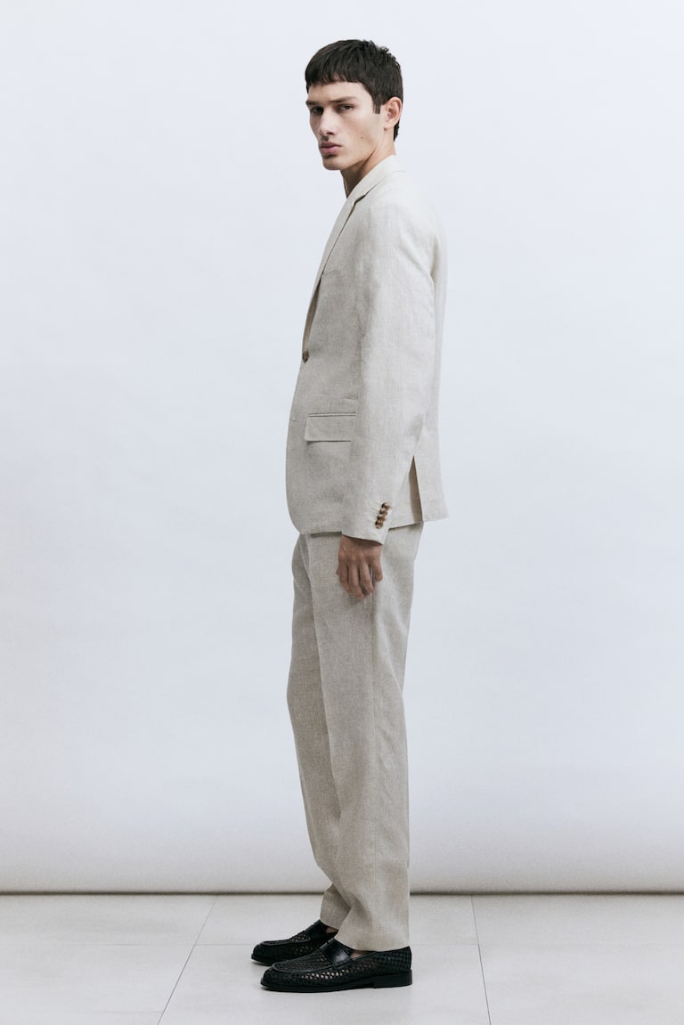 H&M Anzughose Aus Leinen In Slim Fit