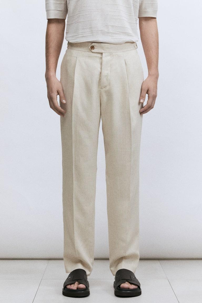 H&M Anzughose Aus Leinenmix In Regular Fit