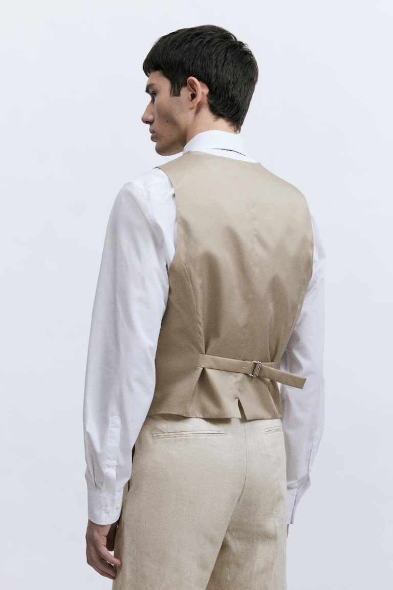 H&M Anzugweste Aus Leinen In Slim Fit