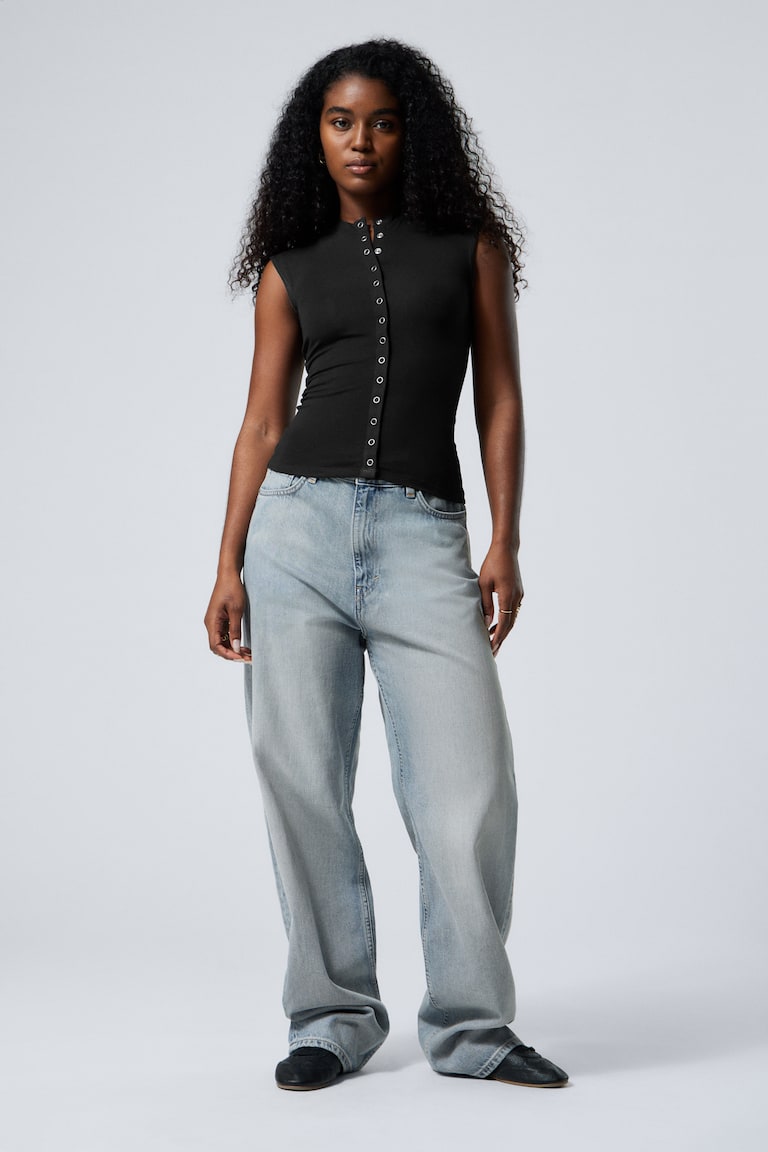 H&M Ärmelloses Oberteil Mit Knöpfen