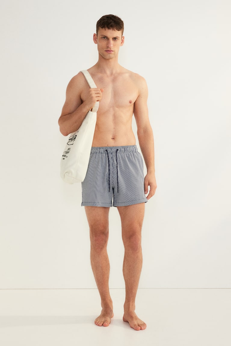 H&M Badeshorts Aus Seersucker