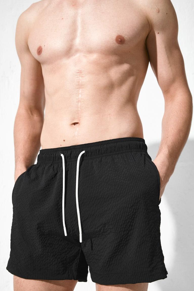 H&M Badeshorts Aus Seersucker