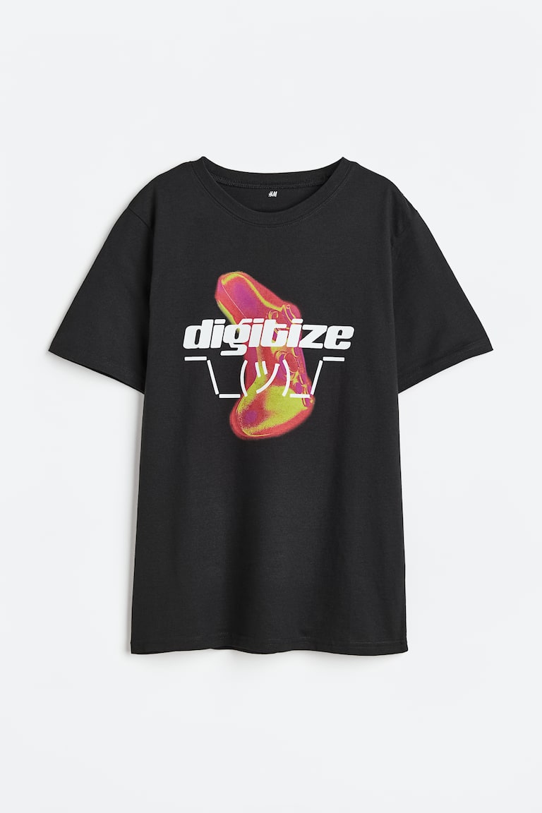 H&M Baumwoll-T-Shirt mit Print