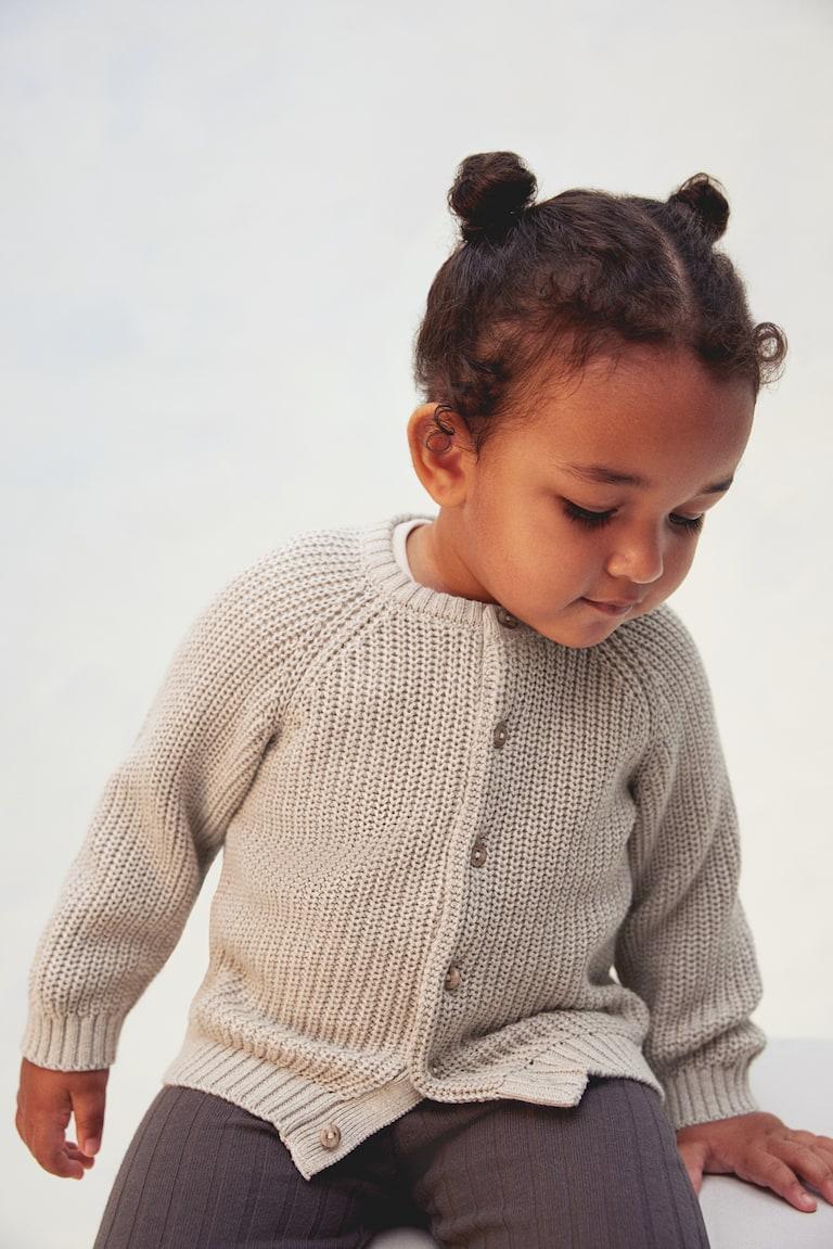 H&M Baumwollcardigan In Patentstrick