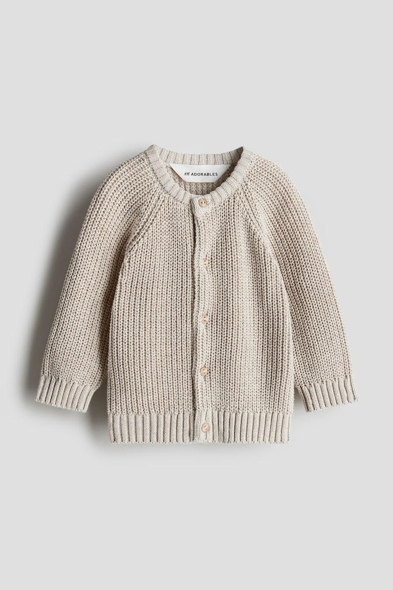 H&M Baumwollcardigan In Patentstrick