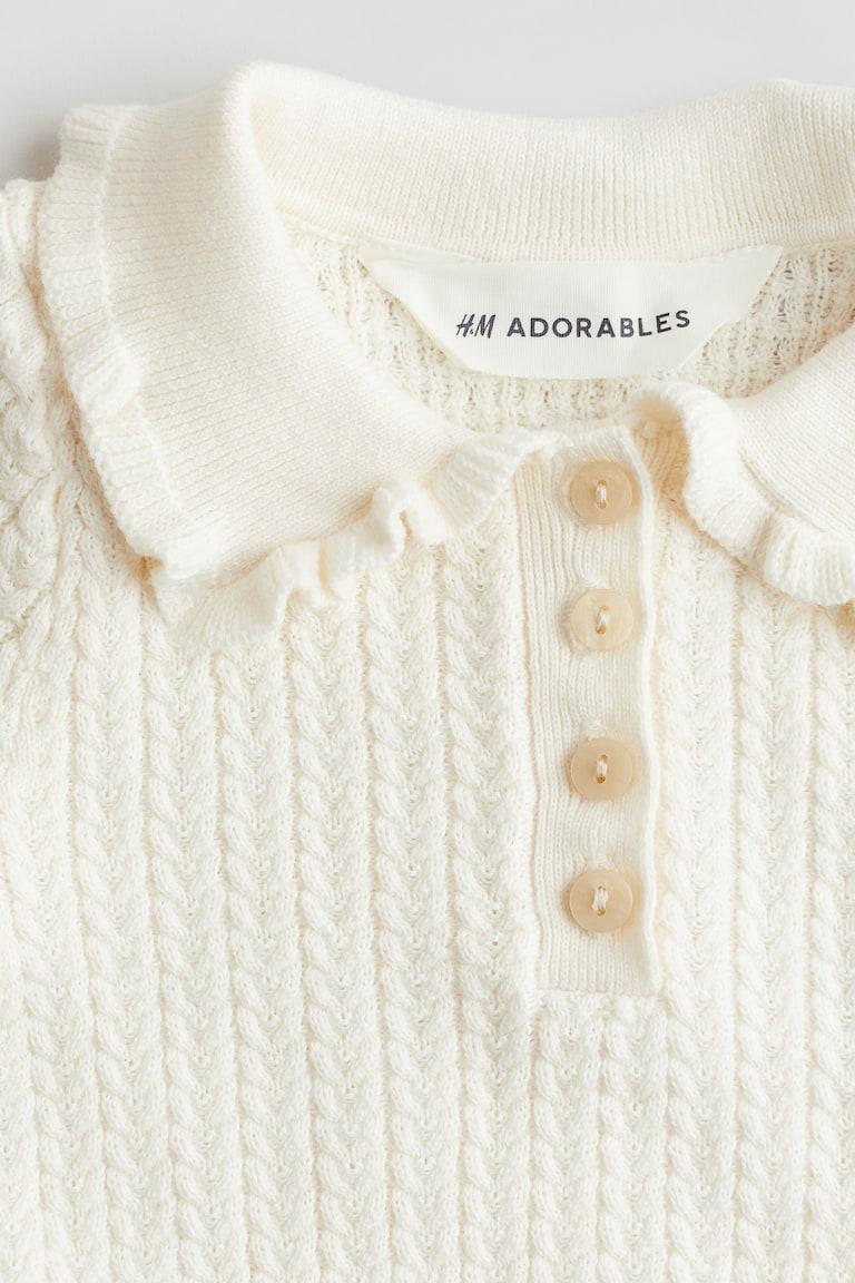 H&M Baumwollshirt Aus Zopfstrick