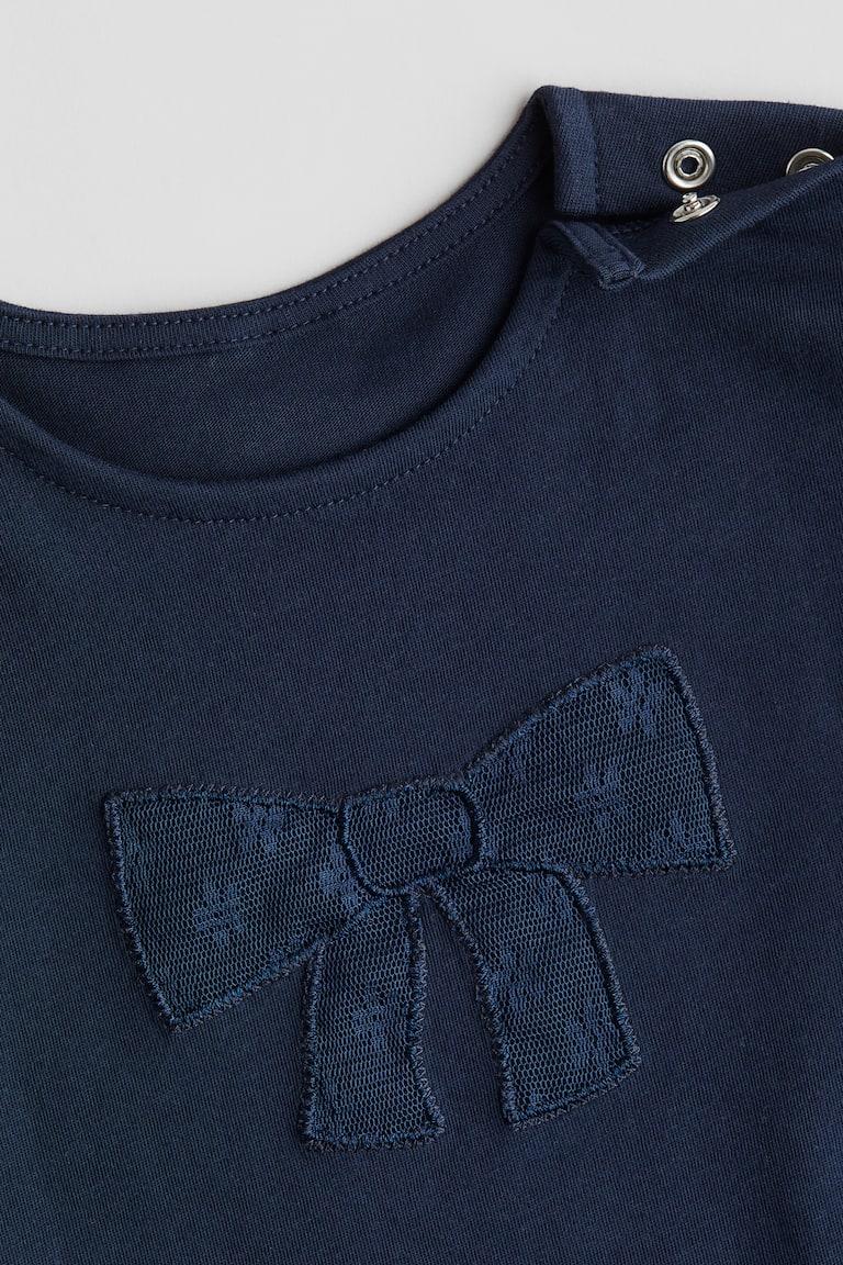 H&M Baumwollshirt Mit Applikationen