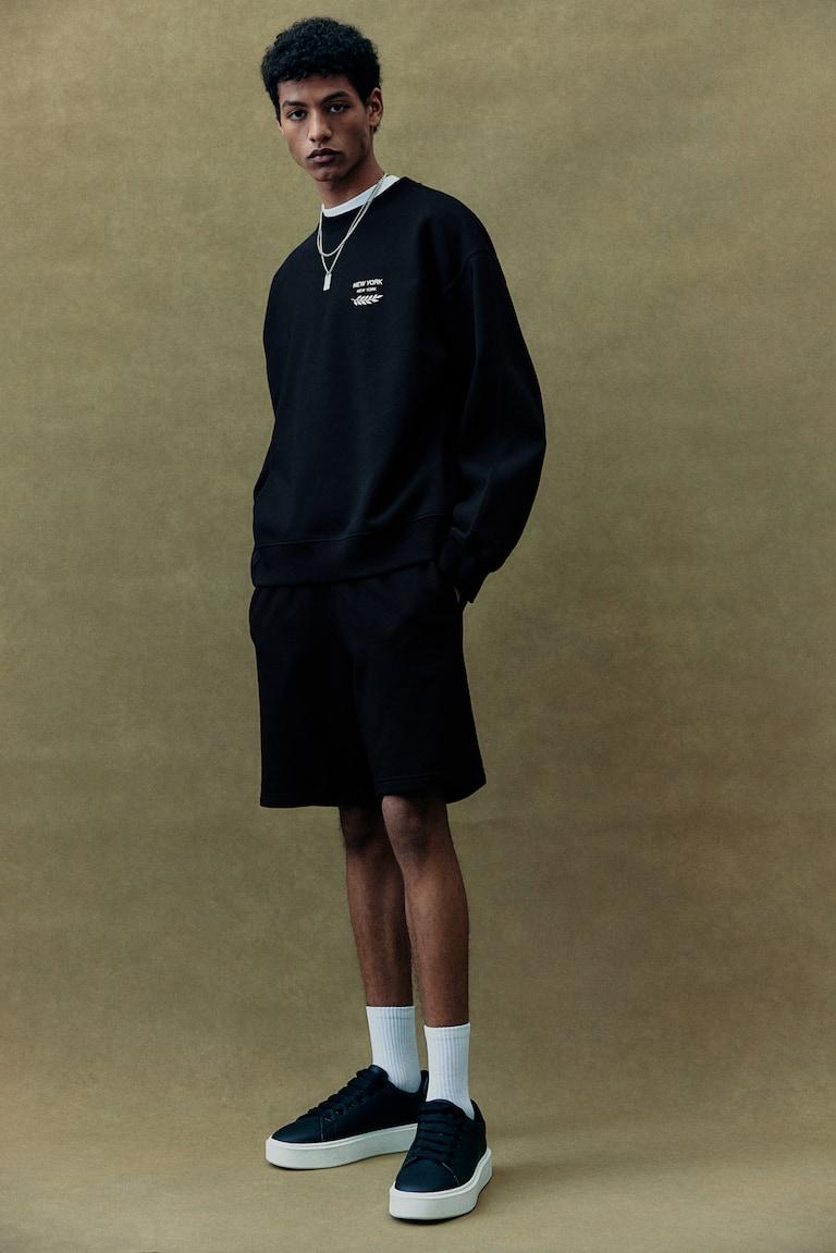 H&M Bedrucktes Sweatshirt in Loose Fit