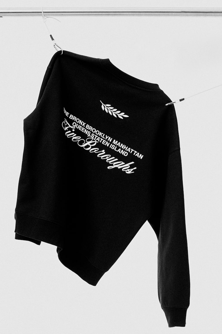 H&M Bedrucktes Sweatshirt In Loose Fit