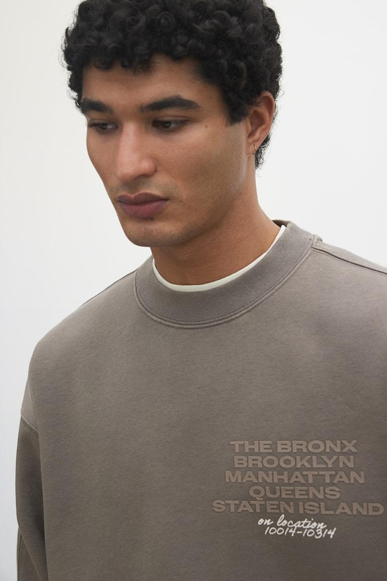 H&M Bedrucktes Sweatshirt In Loose Fit