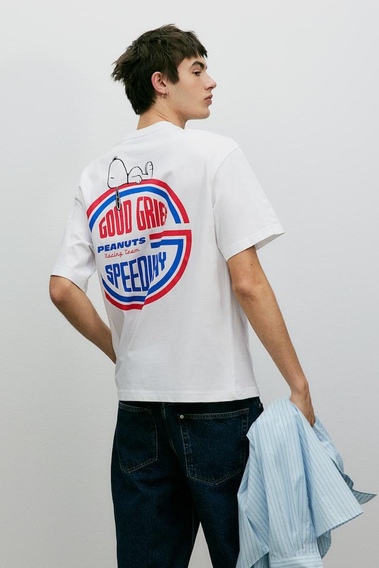 H&M Bedrucktes T-Shirt In Loose Fit