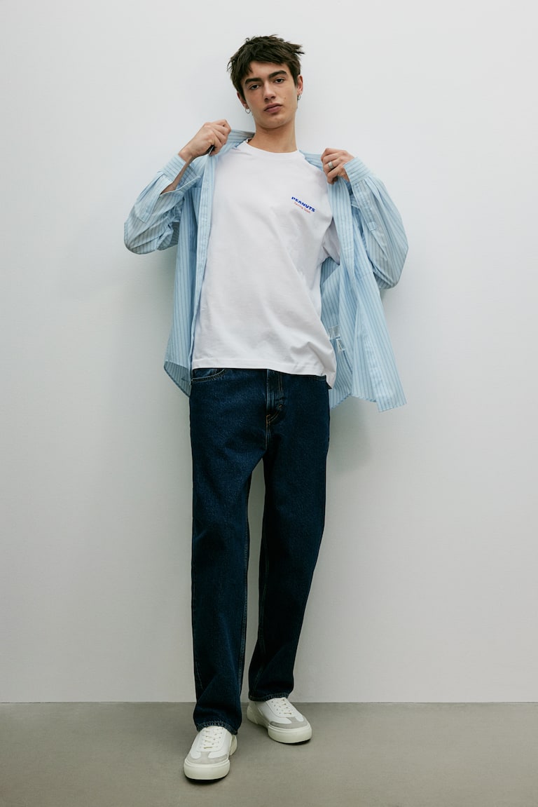 H&M Bedrucktes T-Shirt In Loose Fit