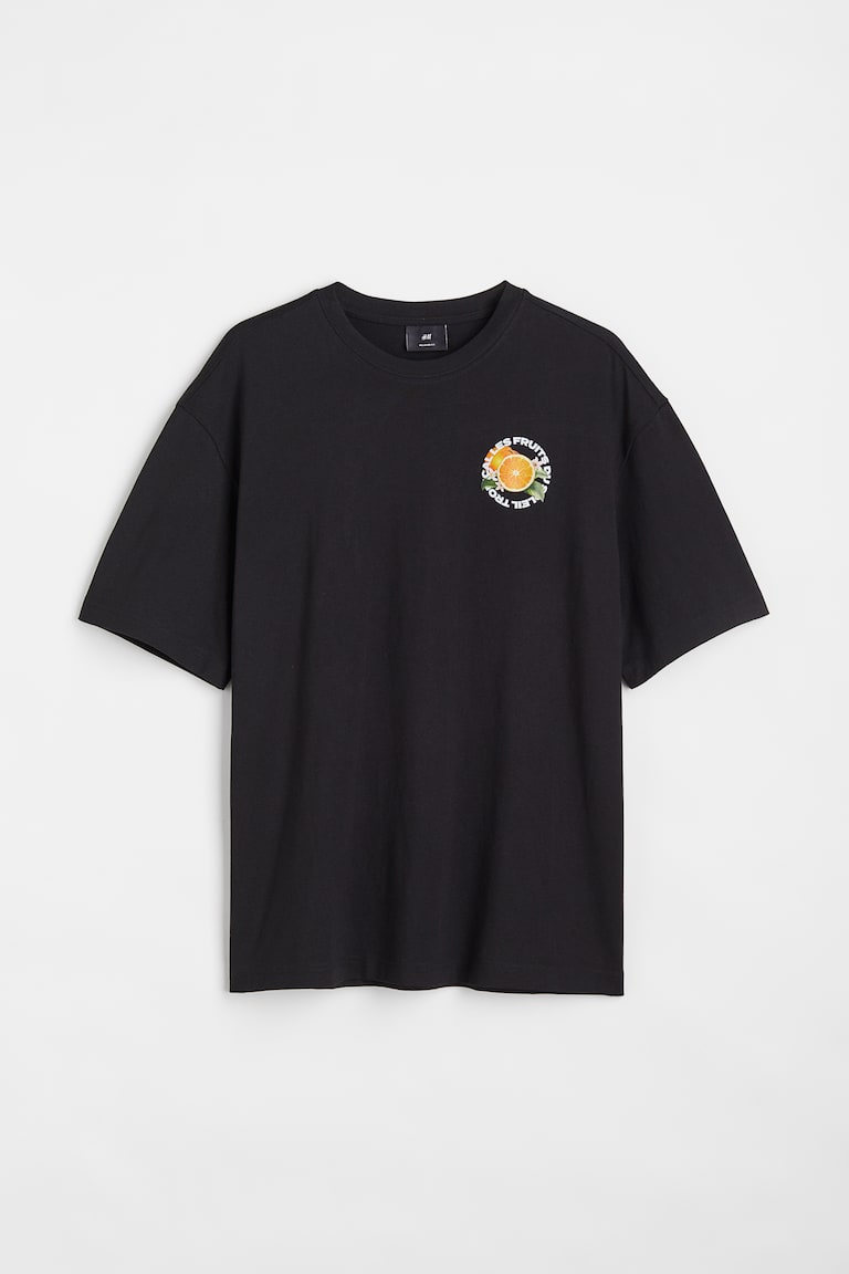 H&M Bedrucktes T-Shirt In Loose Fit