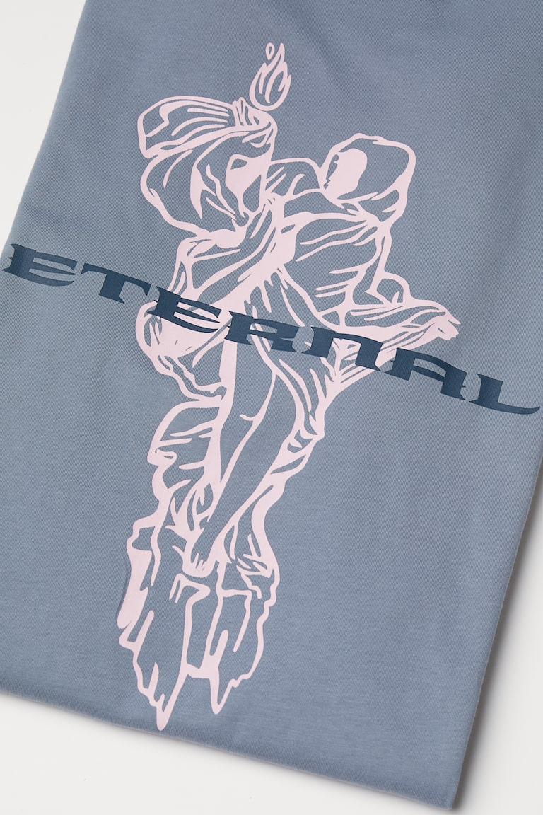 H&M Bedrucktes T-Shirt In Loose Fit