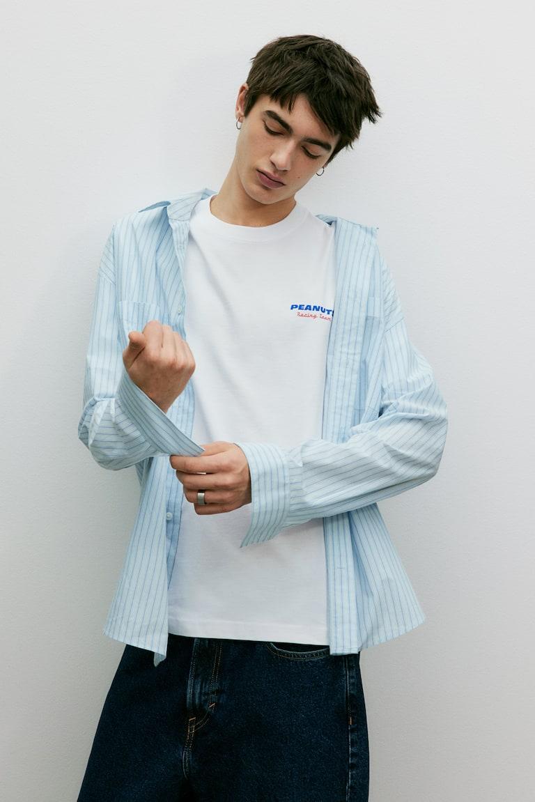 H&M Bedrucktes T-Shirt In Loose Fit