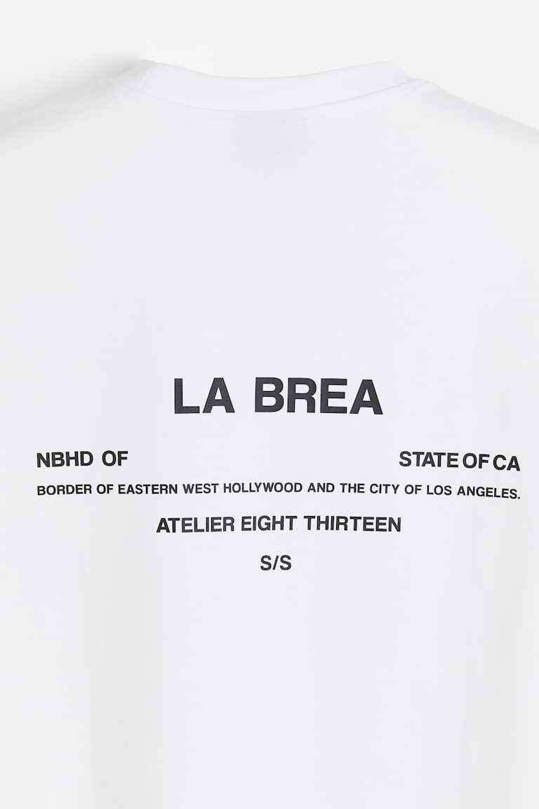 H&M Bedrucktes T-Shirt In Loose Fit