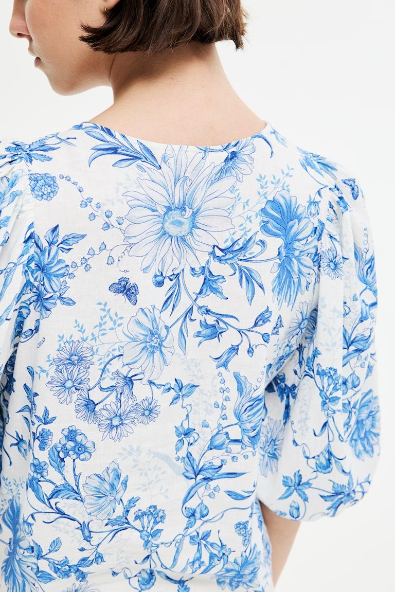 H&M Bluse Aus Leinenmix
