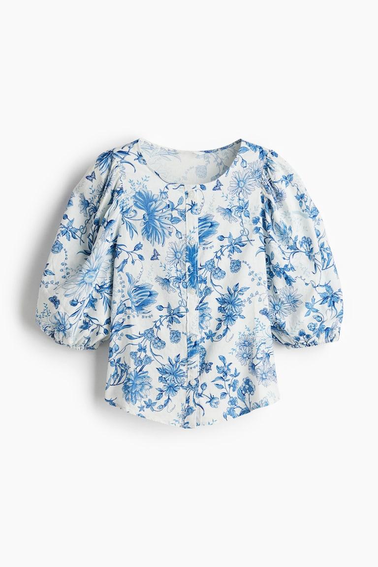 H&M Bluse Aus Leinenmix