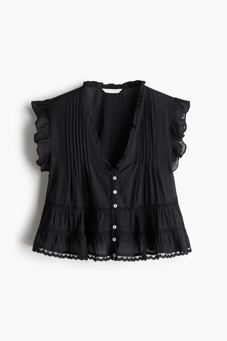 H&M Bluse Mit Biesen