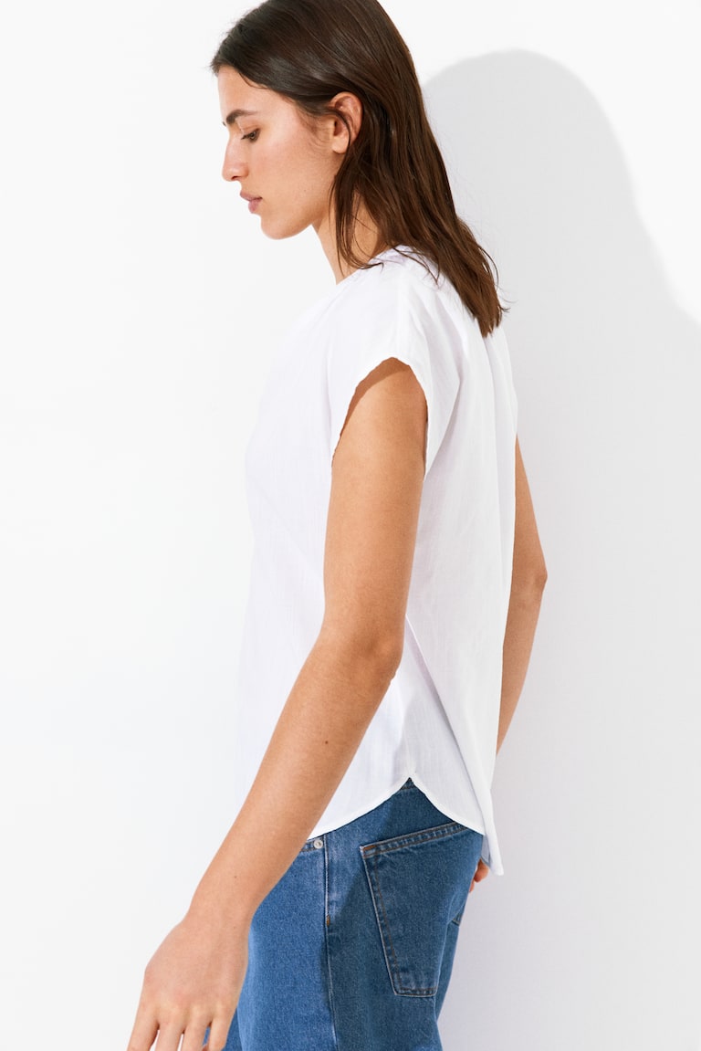 H&M Bluse Mit Stehkragen