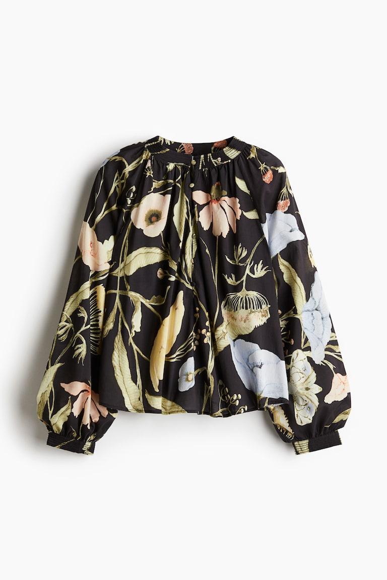 H&M Bluse Mit Stehkragen