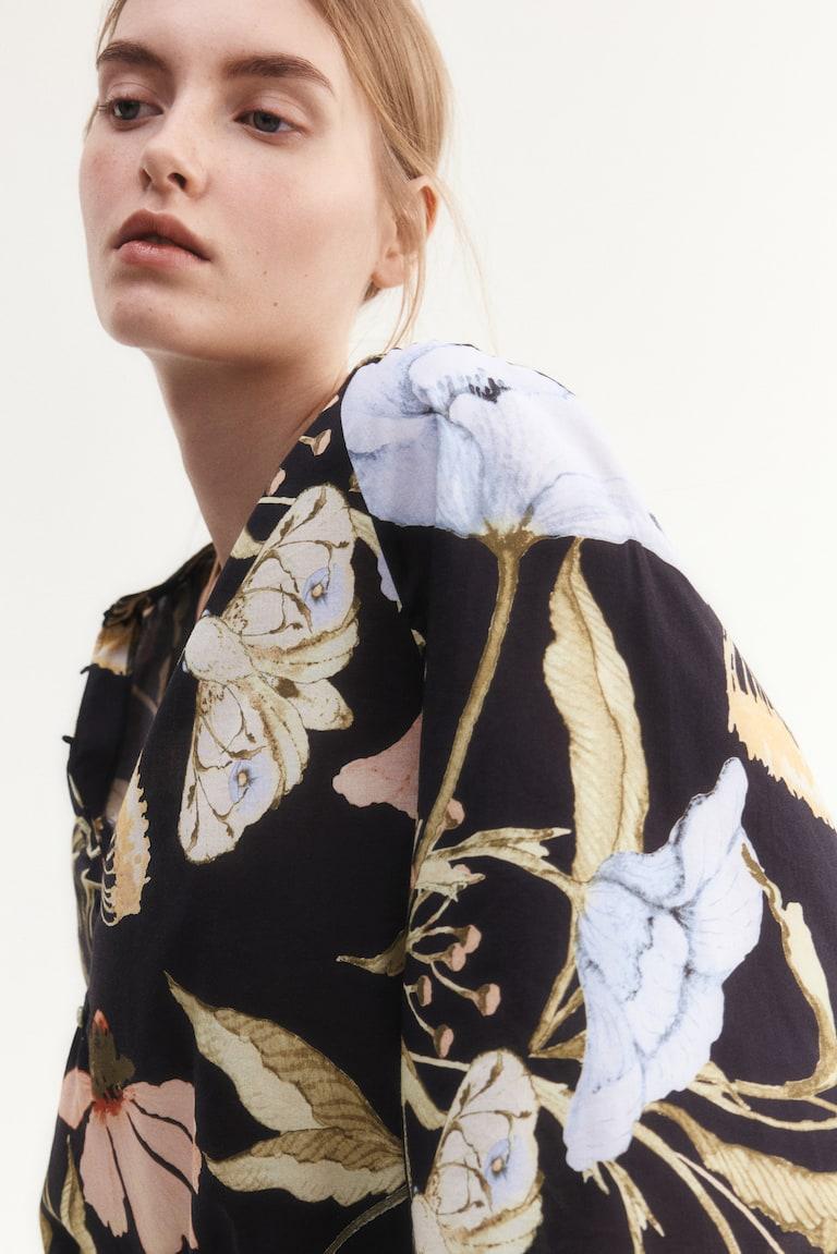 H&M Bluse Mit Stehkragen