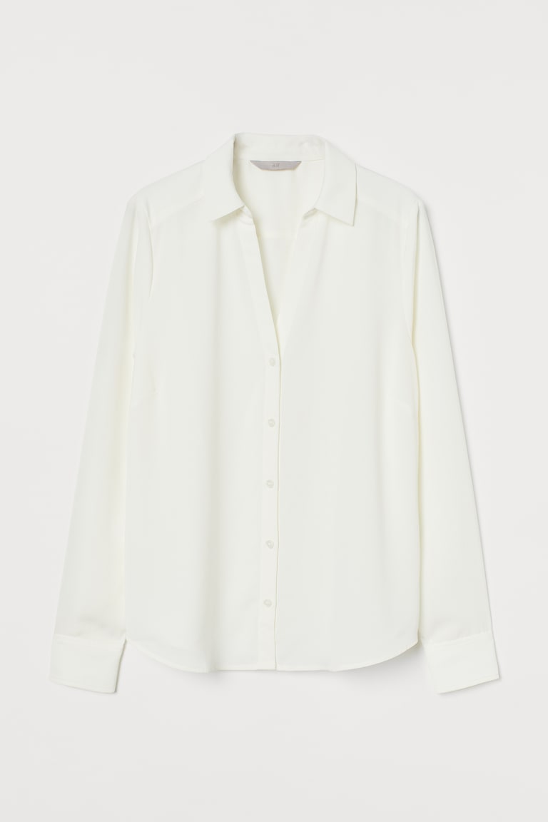 H&M Bluse mit V-Ausschnitt