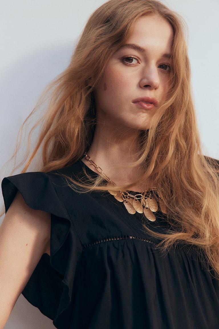 H&M Bluse mit Volantärmeln