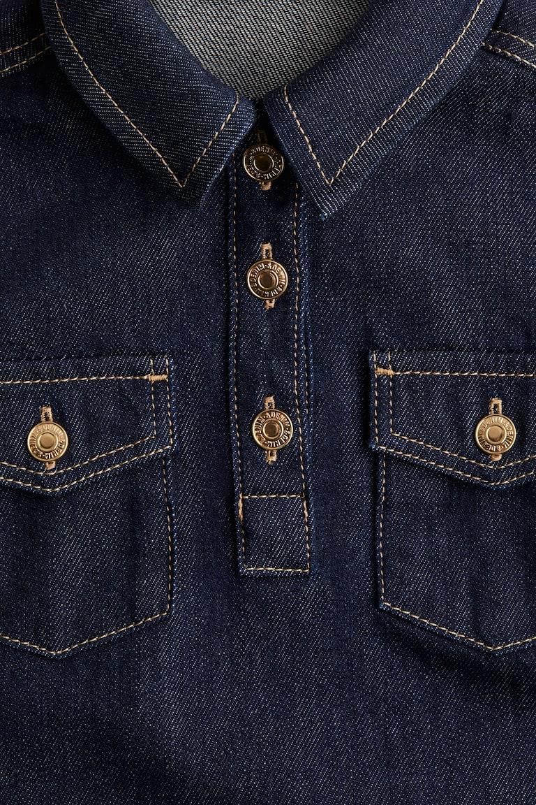 H&M Blusenkleid Aus Denim