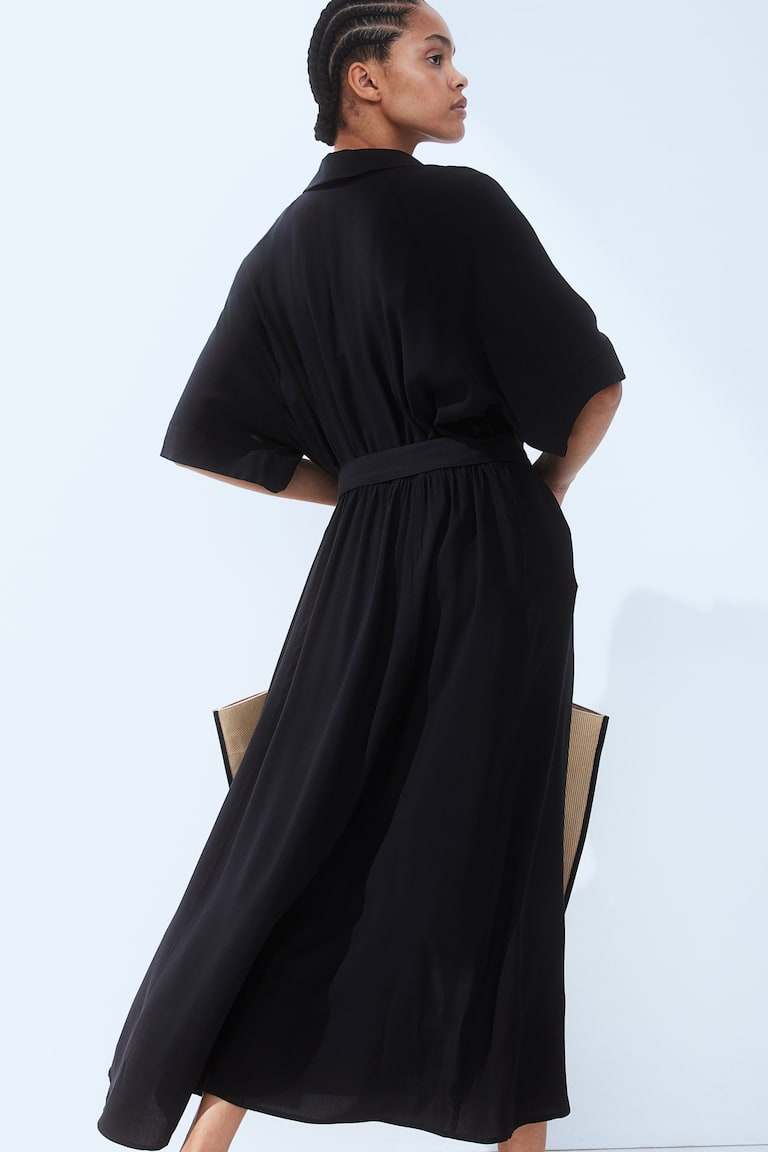 H&M Blusenkleid Mit Bindegürtel