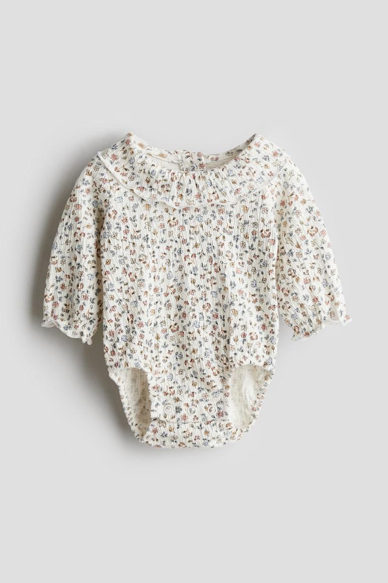 H&M Body aus Crinkle-Jersey mit Kragen