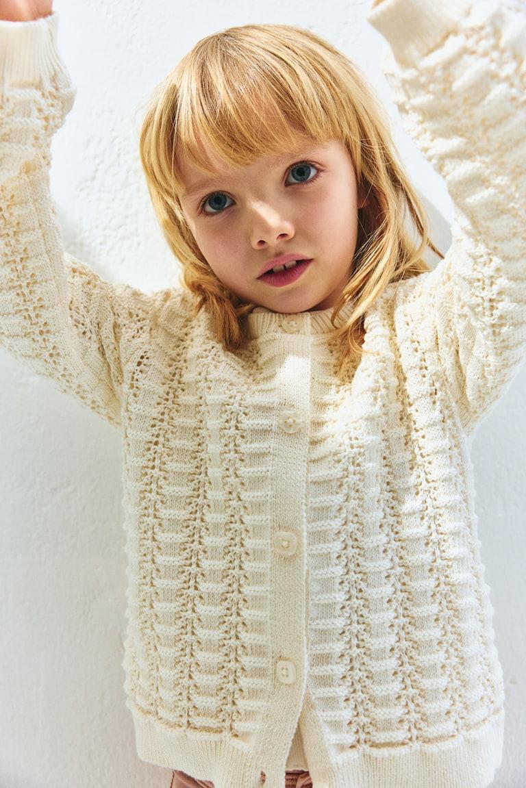 H&M Cardigan In Pointellestrick