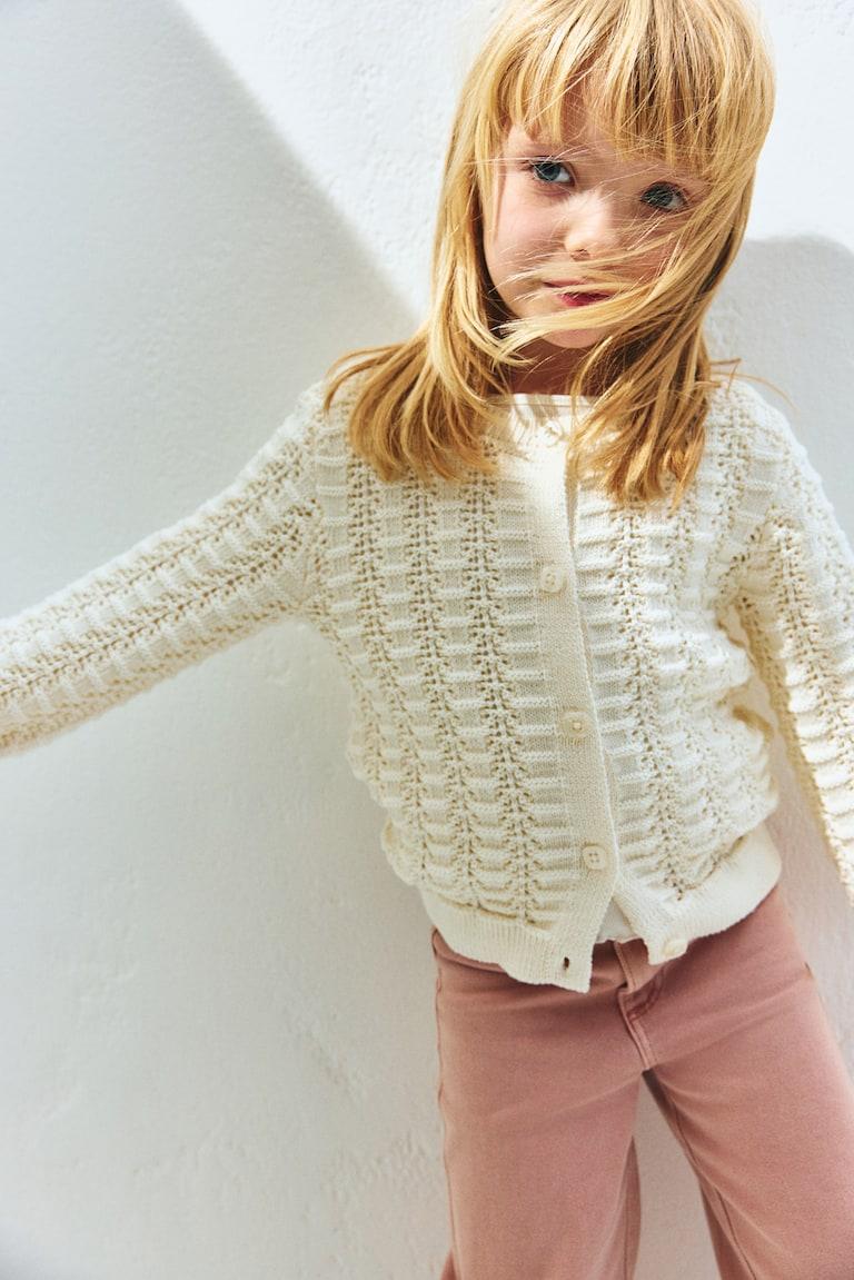 H&M Cardigan In Pointellestrick