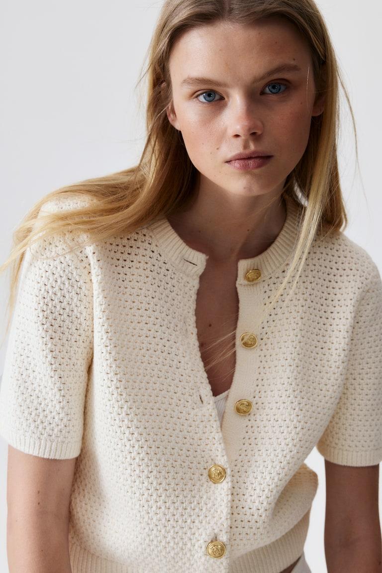H&M Cardigan in Strukturstrick