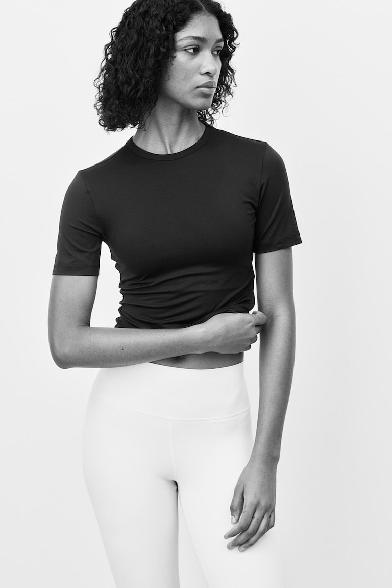 H&M Cropped Sportshirt mit DryMove™
