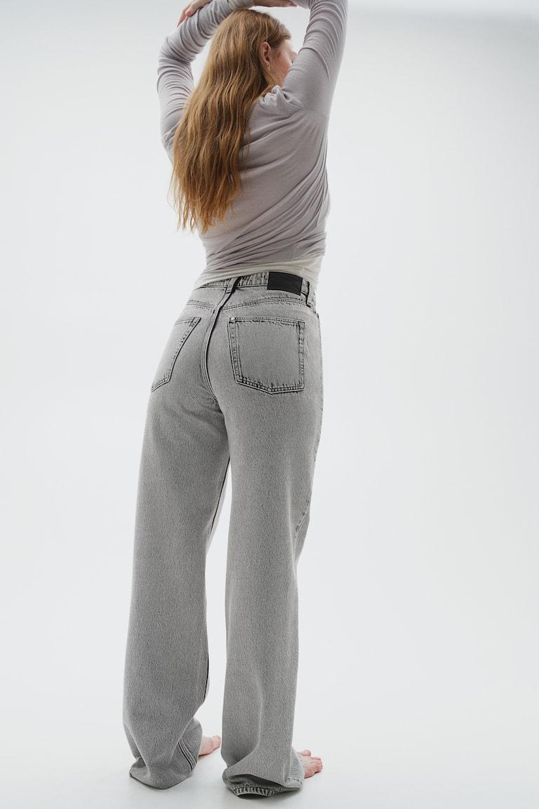 H&M Curvy Fit Wide Ultra High Jeans