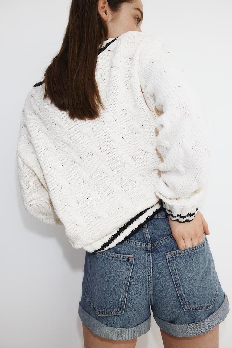 H&M Denimshorts Mit Hohem Bund