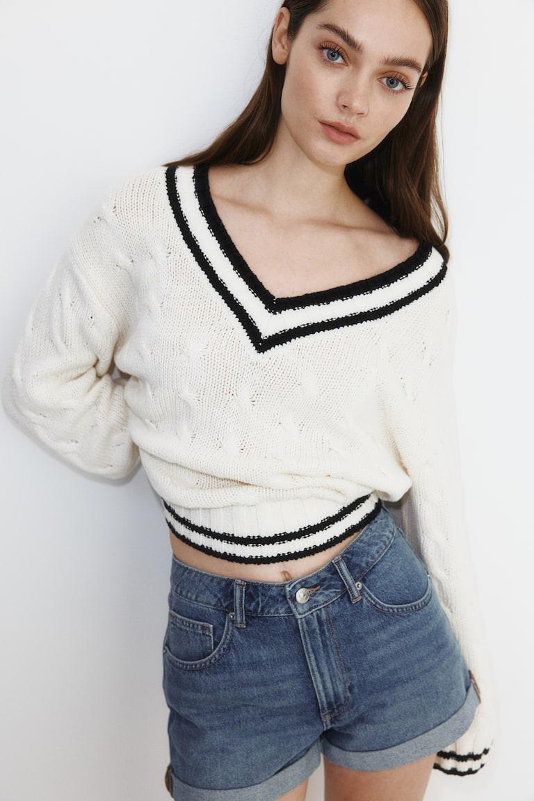 H&M Denimshorts Mit Hohem Bund