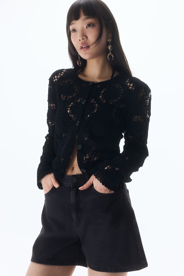 H&M Denimshorts Mit Hohem Bund