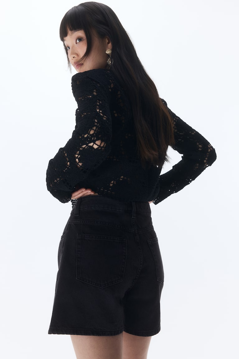 H&M Denimshorts Mit Hohem Bund